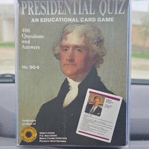 Presidential Quiz Educational Card Game - Green
